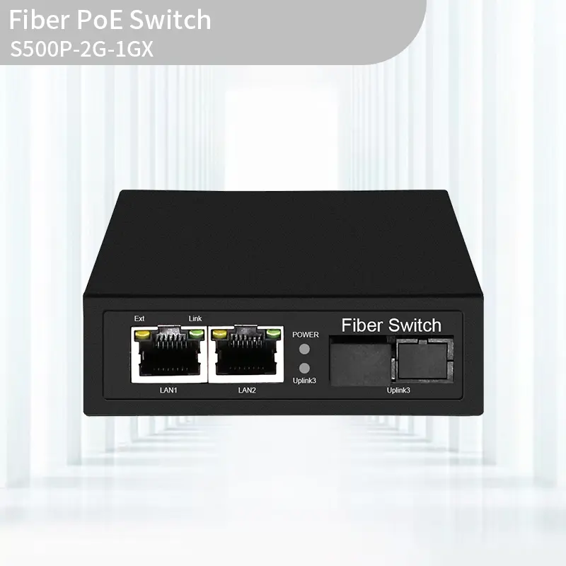 Full Gigabit 2+1 Fiber PoE Switch