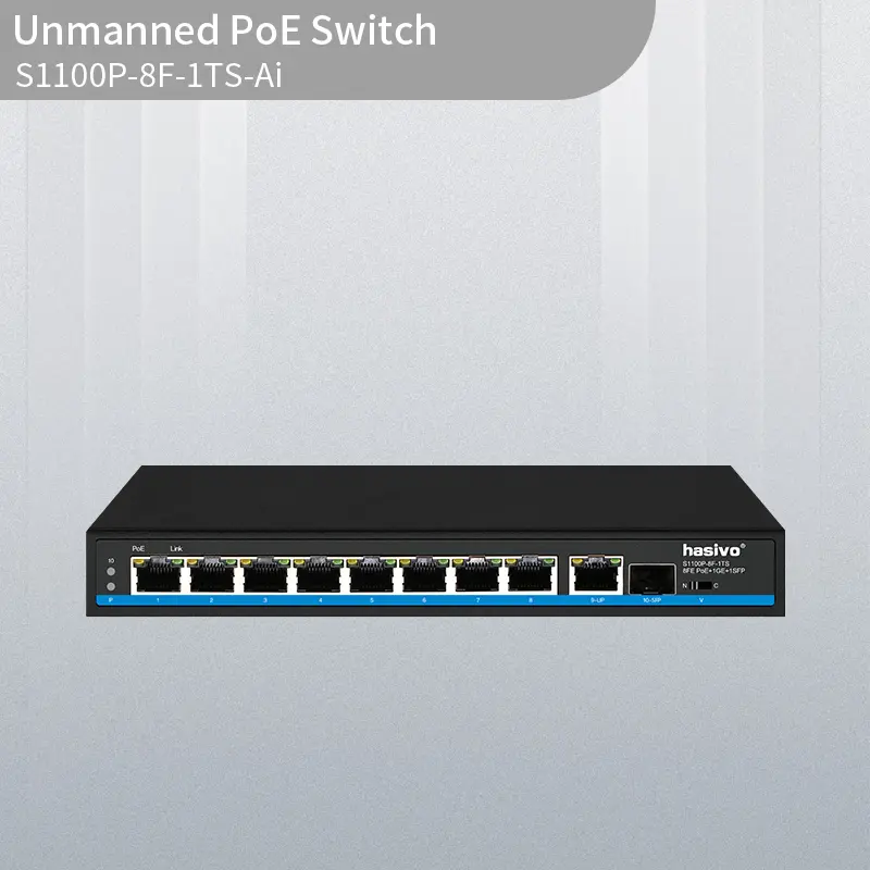 8 Port Gigabit Uplink Ai PoE Switch