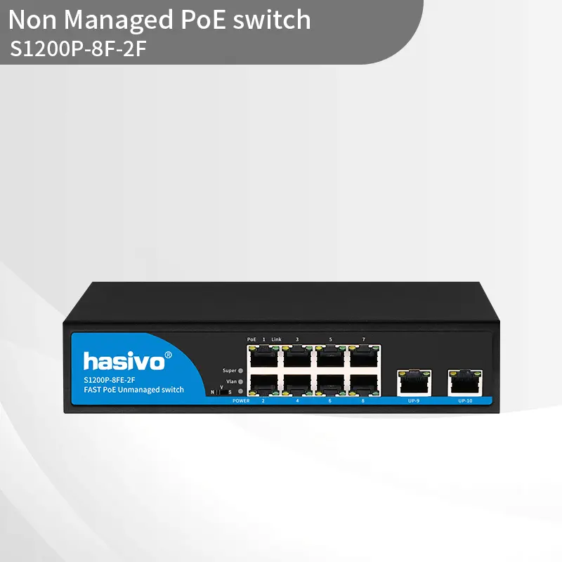8+2 Port 100M PoE Switch