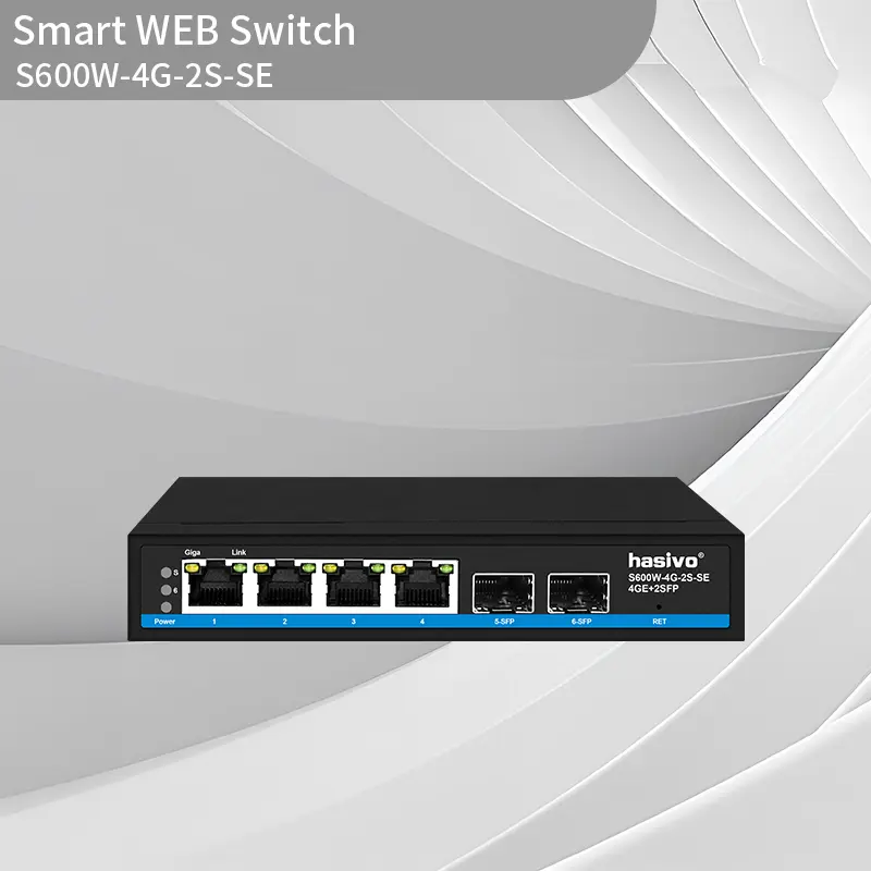 Full Gigabit 4+2 Smart Web switch