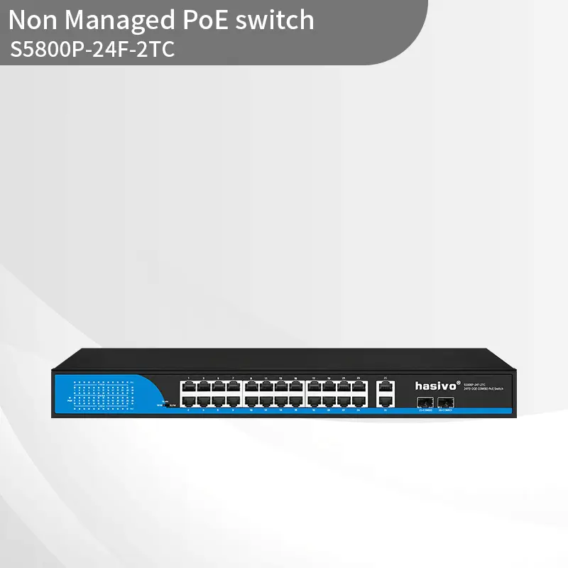 Hybrid Gigabit uplink 24+2-port 100M POE switch