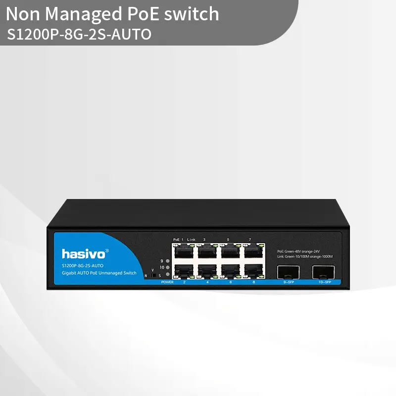 24V/48V automatic matching 2SFP+8GE f...