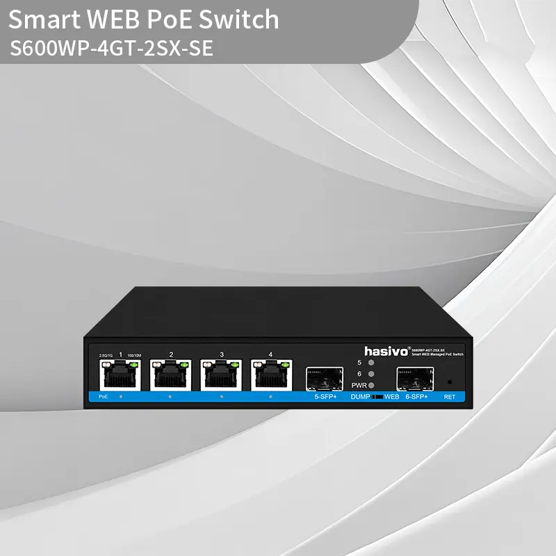 2.5G 4+2 Smart WEB managed PoE switch