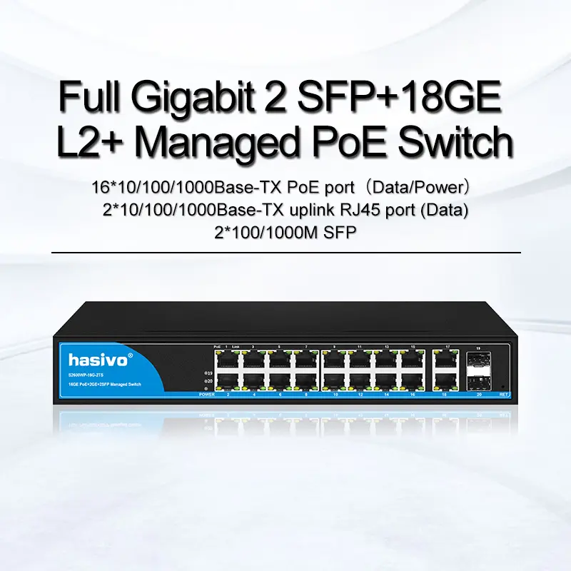Full Gigabit 2SFP+18GE L2+ Managed Po...