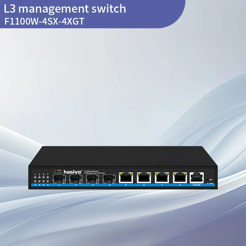4+4-port 10G L3 management PoE switch