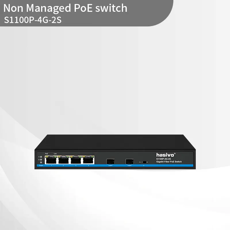 Full Gigabit 2SFP+4GE POE Switch