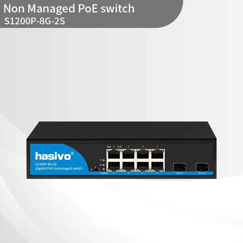 Full Gigabit 2SFP+8GE POE Switch