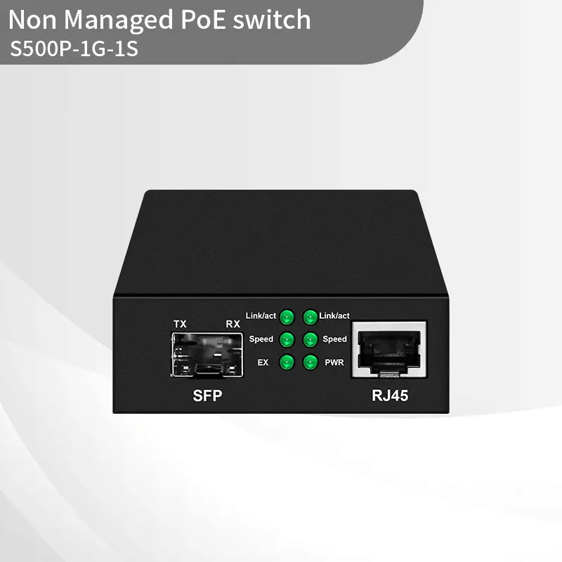 Full Gigabit 1SFP+1GE POE Switch
