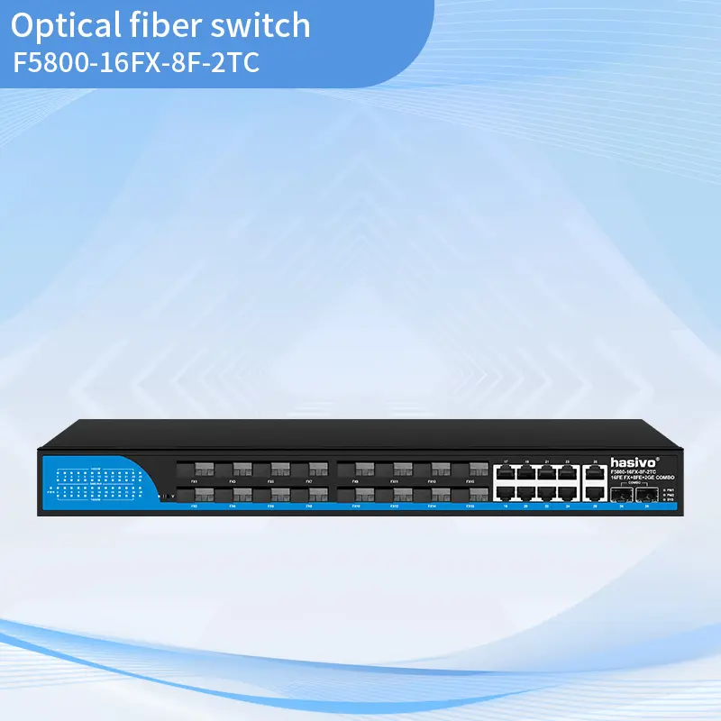 16+8 Gigabit uplink fiber optic aggregation switch