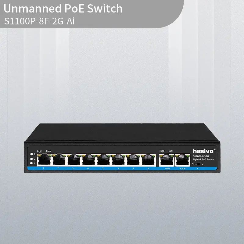 8 Port Gigabit Uplink Ai PoE Switch